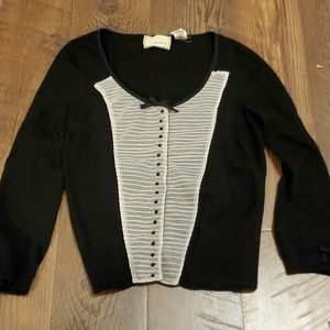 Anthro Guinevere tuxedo sweater